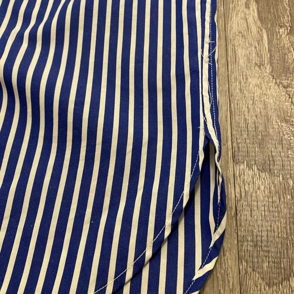 Polo Ralph Lauren Blue Pinstripe Long Sleeve Long Shirt Dress Size S - Picture 10 of 11
